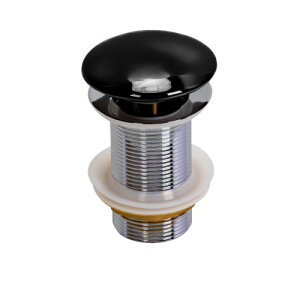 Донный клапан AVS без перелива, черный глянцевый